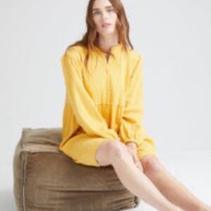 Richer Poorer Cloud Weave Button Up Dress